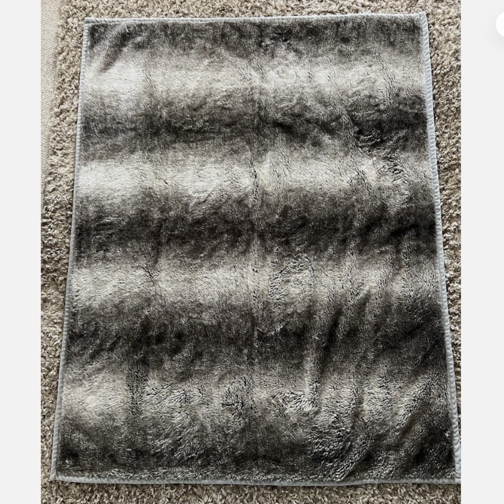 Pottery Barn Gray Plush Throw Blanket